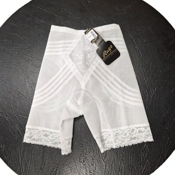 Rago of New York White Shaping Pant Girdle S/26 USA Bridal Budoir  Pin-up Glamou - Picture 1 of 5